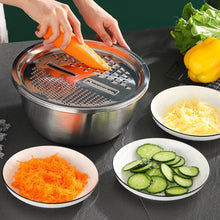 3-in-1 Stainless Steel Mixing, Straining & Grater Bowl Set