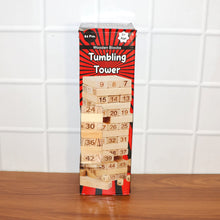 Numbered Wooden Tumbling Tower Game Set