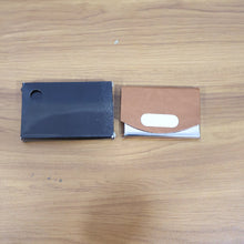Leather & Stainless-Steel Business Card Holder (1 Pc)