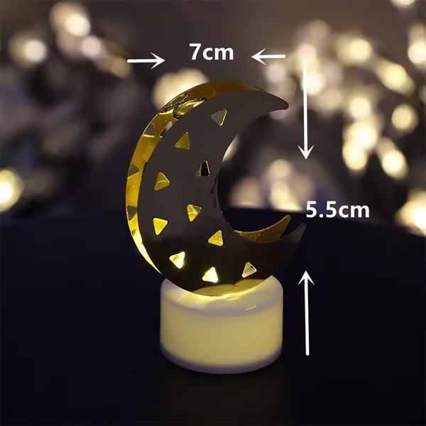 Decorative Moon Shaped Flameless LED Candles (4 Pc)