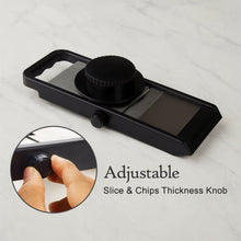 Premium Adjustable Vegetable & Fruit Slicer with Sharp Stainless Steel Blade