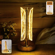 Luxury Tall Cylinder Shape Crystal Table Lamp