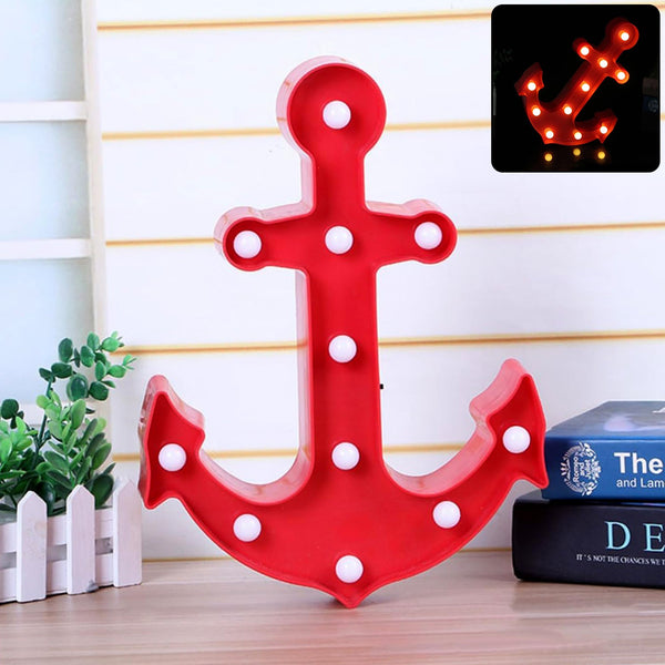 Anchor Shape LED Decorative Night Lamp - (1 Pc)