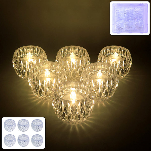 Crystal Design LED Tealight Candles