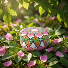 Premium Decorative Mandala Printed Metal Candle Container (1 Pc)