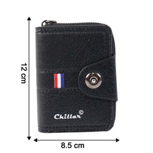 Premium Black Zip-Around Card Holder Wallet (1 Pc)