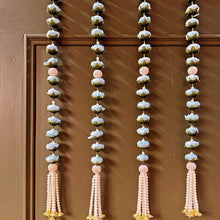 Handcrafted Peony Flower Wall Hangings Pair