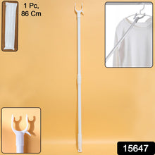 Premium long reach clothes hook rod pole from Your Brand, 86 cm, ideal for hanging clothes and home organization.
