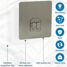 Self-Adhesive Heavy-Duty Plastic Wall Hook – 1 Pc (8x8 cm)