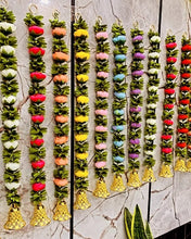 Handcrafted Peony Flower Wall Strings with Leaves