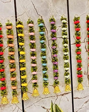 Handcrafted Peony Flower Wall Strings with Leaves
