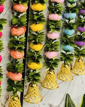Handcrafted Peony Flower Wall Strings with Leaves