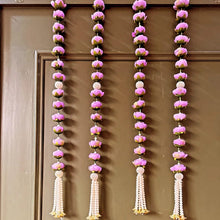 Handcrafted Peony Flower Wall Hangings Pair