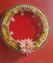 Handcrafted round Pooja Harathi Plate