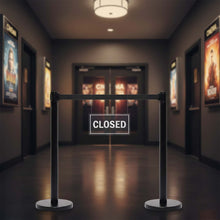 Heavy Duty Retractable Belt Crowd Control Pole with Sturdy Base – 1 Pc